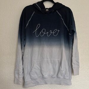 Torrid Black and Gray Love Ombre Hoodie